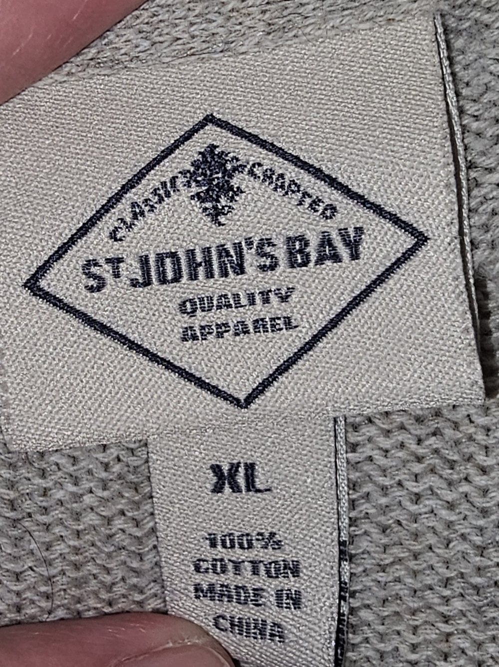 St. John's Bay Striped Open-Front Cardigan in Beige, Black and Taupe - Picture 2 of 5